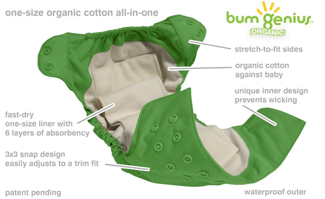 Bumgenius Elemental Organic Cotton Cloth Nappy