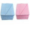 bright bot blue and pink cotton terry squares