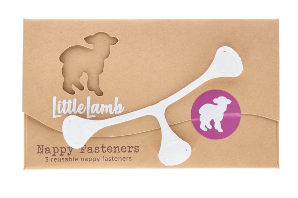 Little Lamb Nappy Nippa 3pk White